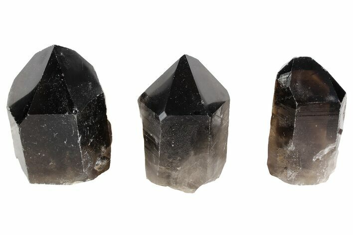 Lot: - Cut base Smoky Quartz Crystals - ~ Points #77827